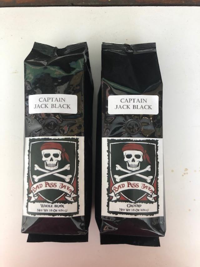 16-OZ Captain Jack Black Dark Roast ⋆ Roatan Coffee Roasters